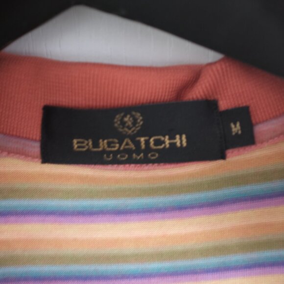 COPY - Bugatchi uomo orange color italian fabric stripe polo Mercerized cotton … - Picture 7 of 9